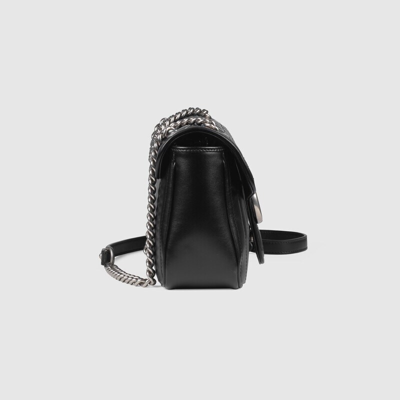 Marmont Small Matelasse Shoulder Bag 443497 Black